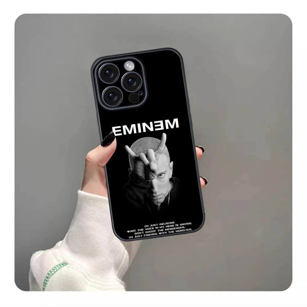 Singer Eminem Phone Case For iPhone 16 15 14 13 12 11 PRO MAX PLUS Mini TPU Soft to  Skin-friendly case