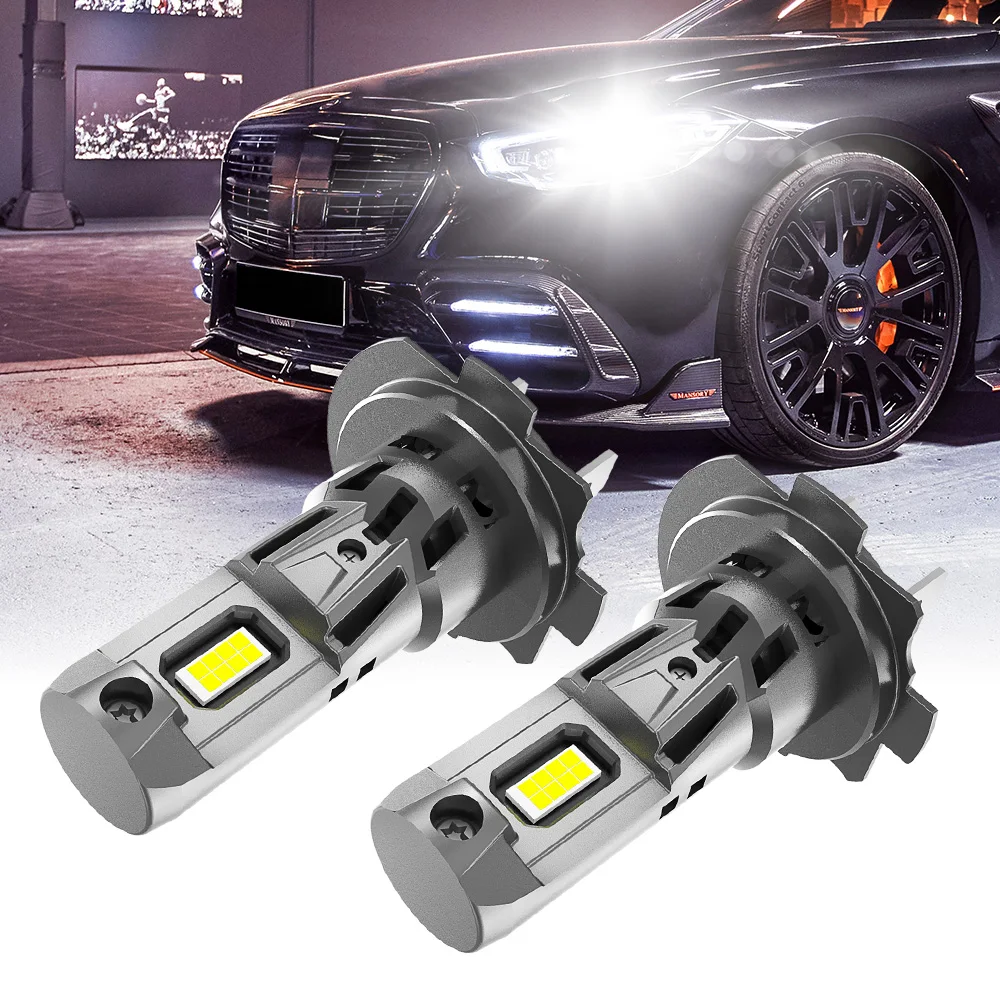 2Pcs H7 LED H8 H9 H11 9005 HB3 9012 HIR2 Car Headlight For VW Golf Polo Passat MK6 Ford Transit Focus BMW E90 Mercedes W211 W204