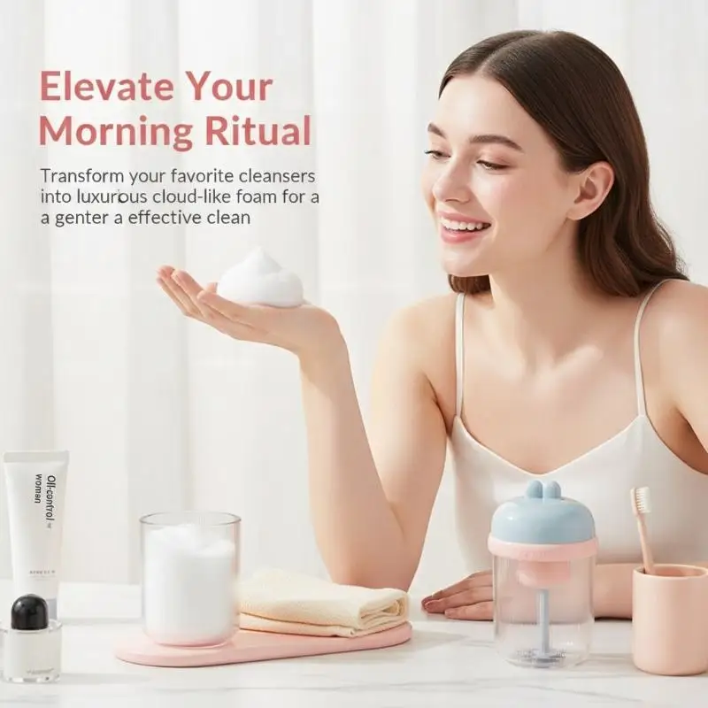 Máquina de Espuma Elétrica para Limpeza Facial: Garante Aplicação Uniforme para Melhores Resultados