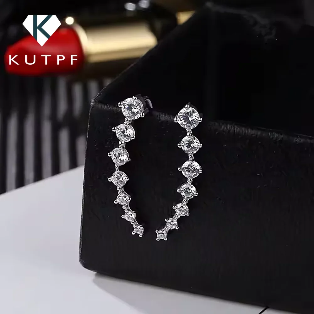 

Big Dipper Moissanite Diamond Earrings with Certificates 925 Sterling Silver Size Gradient Earring for Women Original Jewelry