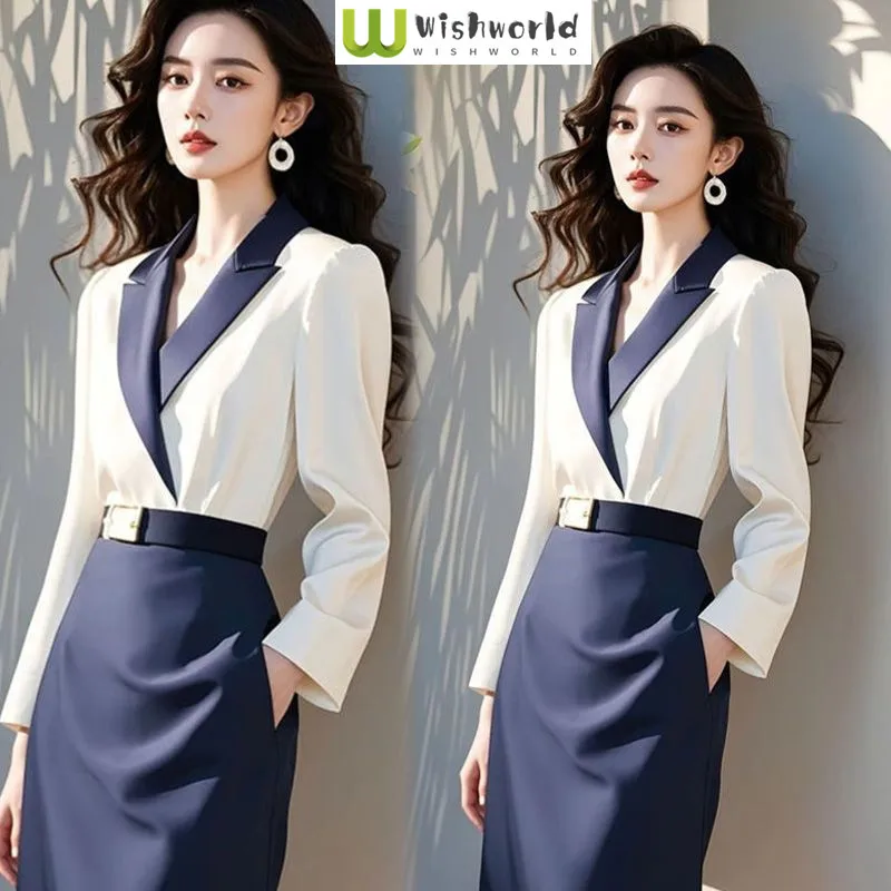 Fashion Suit Women's Spring and Autumn Korean Version Light Mature Suit Top Skirt Elegant Women's Two-piece Set