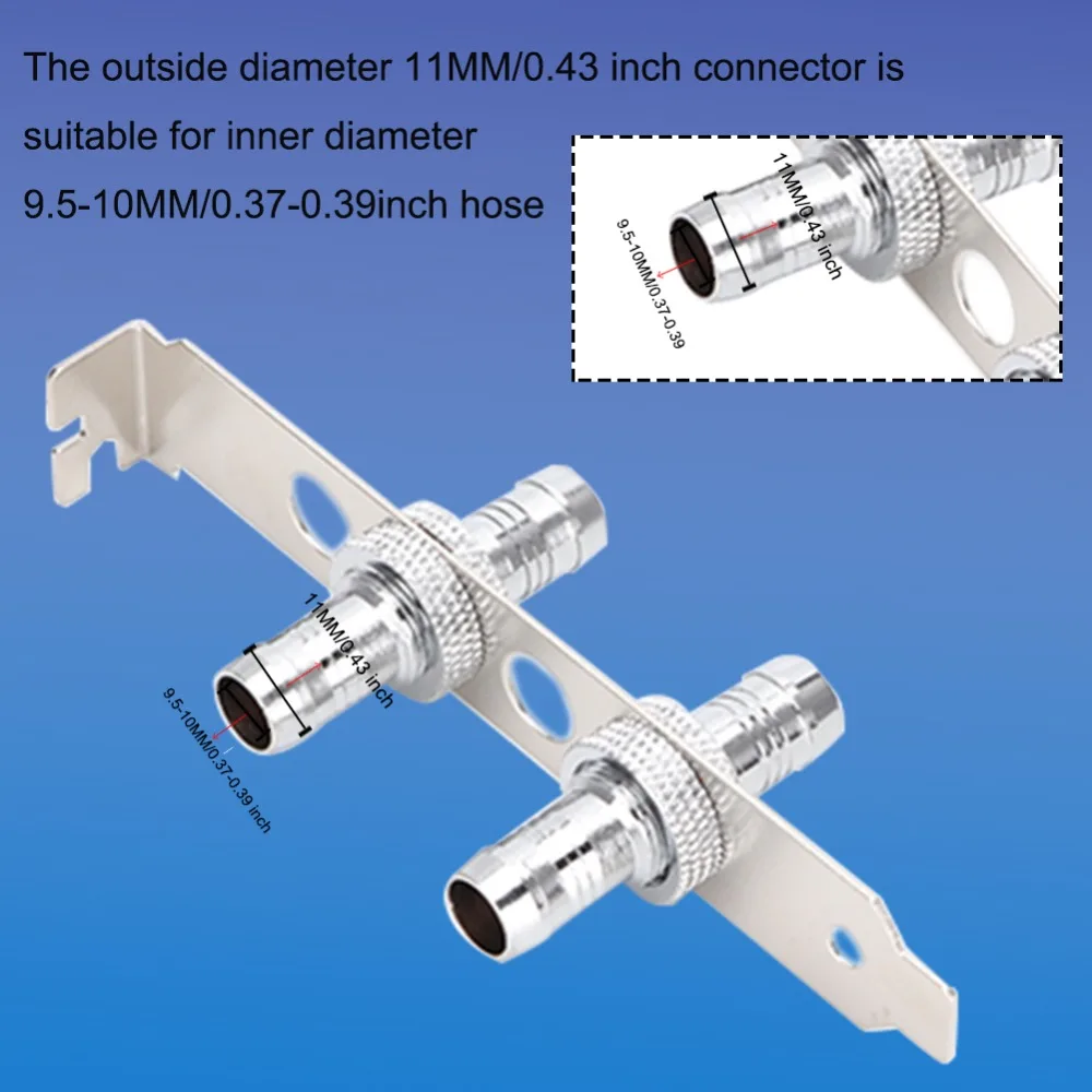9mm/11mm Hose Connectors Compact Size Easy Installation Computer Water Cooling Durable Performance Water Cooling Connector
