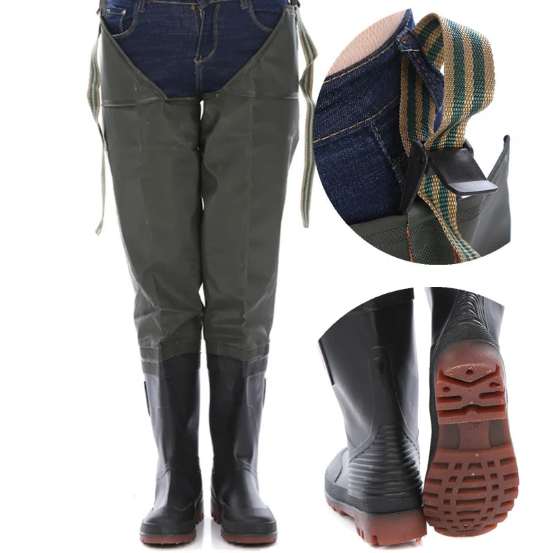 Botas de lluvia Upperso para hombre, tubo ultraalto, impermeables, antideslizantes, campo de arroz, Thi Bot Water oes, primavera, Otoño e Invierno