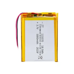 2-10 szt. 3,7 V polimer litowy 5000 mAh 115570   Akumulator miękki do sprzętu elektronicznego Bateria do tabletu DVD