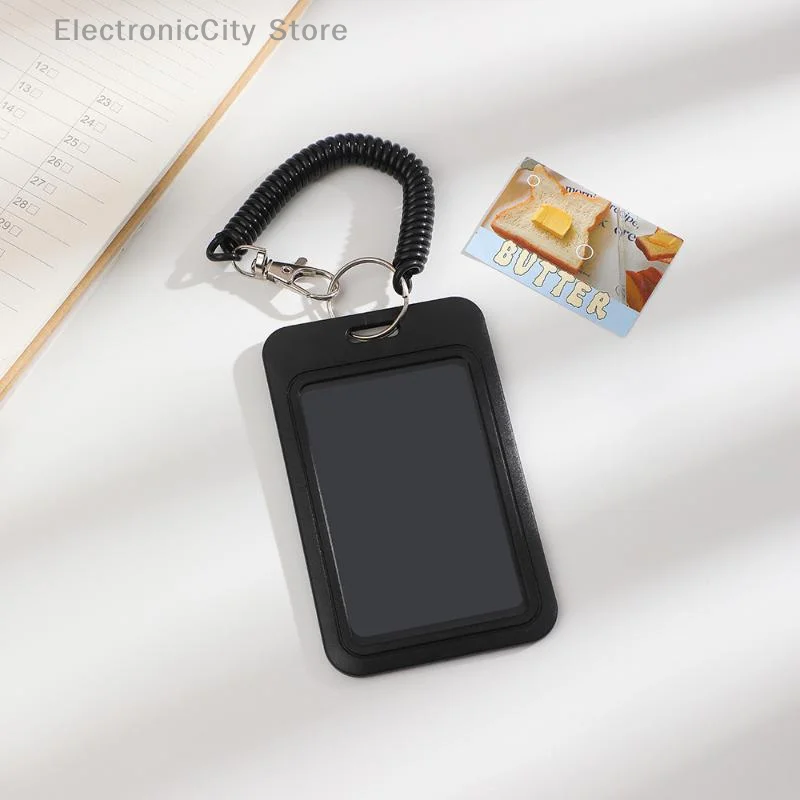 

Compact 3-Inch Photo Display Card Holder for Students; New Black School Card Cover with Backpack Pendant.