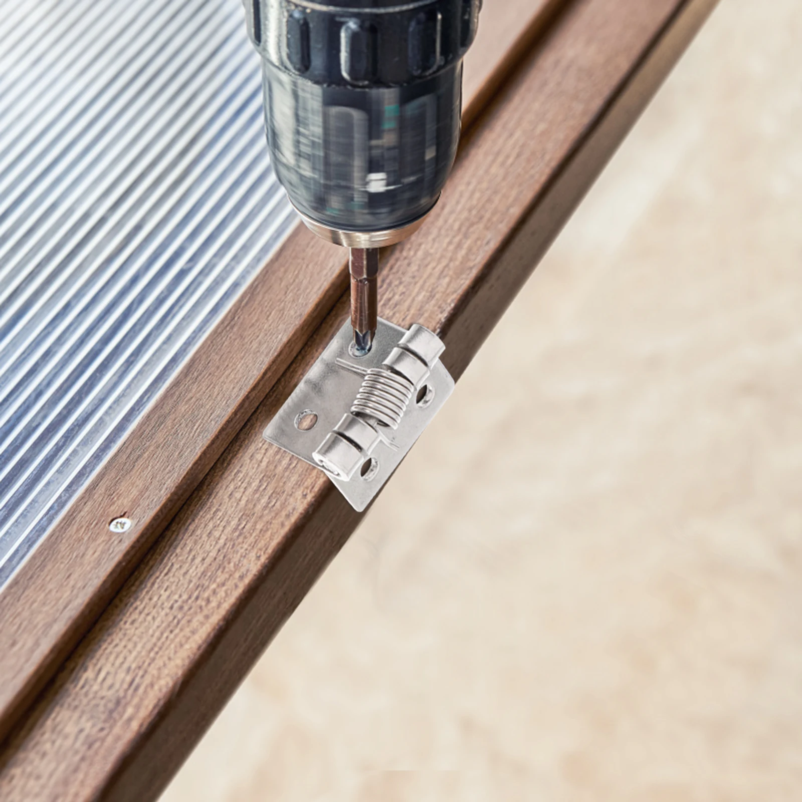 

10Pcs Self Closing Door Hinges Stainless Steel Heavy Duty Spring Loaded Butt Hinges for Electric Cabinets Gift Boxes