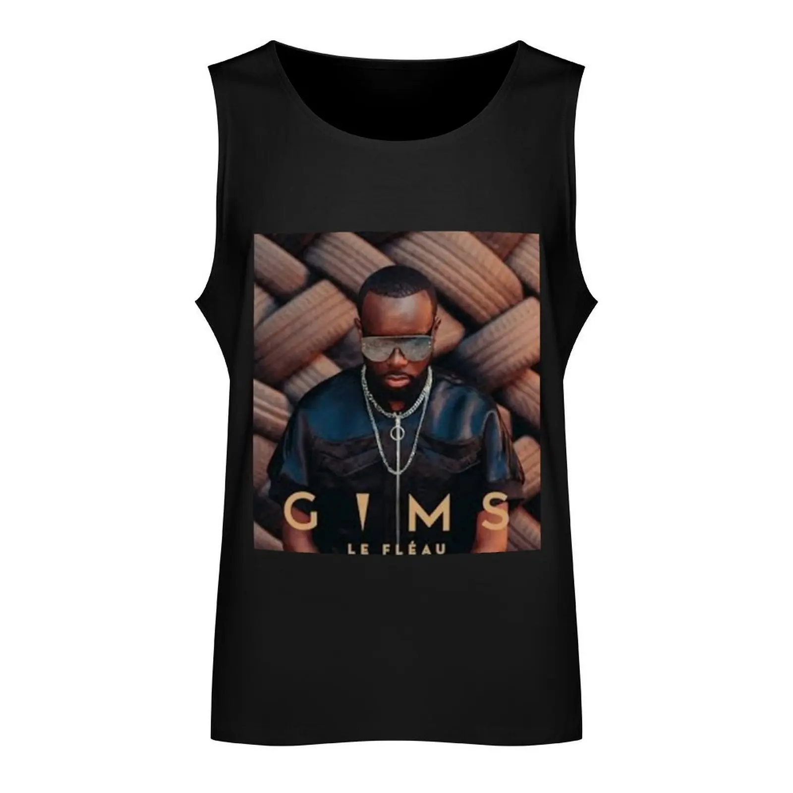 GIMS LE FLEAU poster Tank Top Men's fitness t-shirt gym Men's gym t-shirts Men's cotton t-shirt