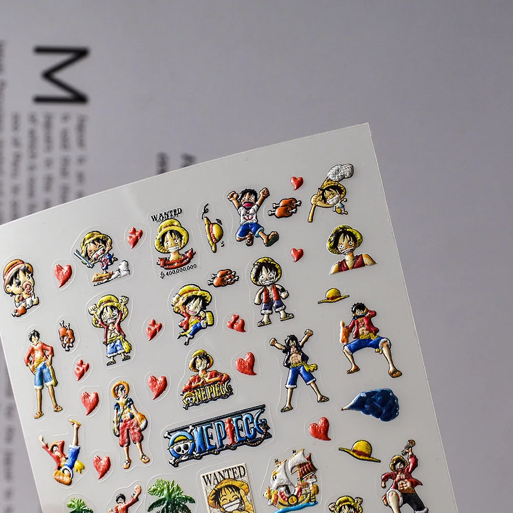 New Ins Style Bandai Nail Stickers Cute Cartoon Style Nail Charms Self-Adhesive Daily Casual Versatile DIY Teen Stickers