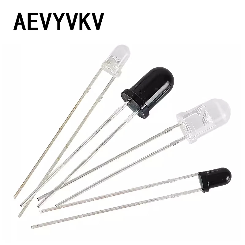 10Pairs F3 3mm F5 5mm 940nm LEDs Infrared Emitter and IR Transmitter Receiver Diode Diodes 301A Infrared to tube For Arduino