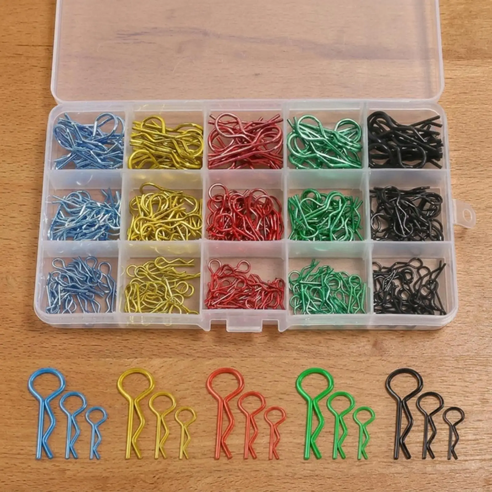 RC Body Clip Case Sturdy Organizer Box with Dividers Sturdy for Workbench