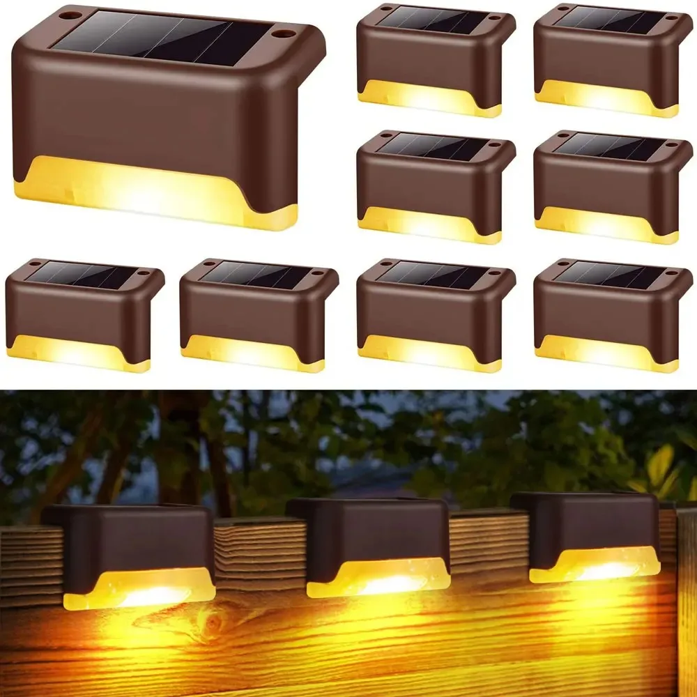 

4Pcs/Lot LED Solar Stair Lights Outdoor Waterproof Motion Sensor Deck String Lights For Outside Yard Garden Stair Night Lamp