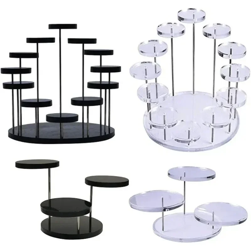 Acrylic Multi-layer Display Rack Circular Rotating Ring Jewelry Display Rack Cake Dessert Afternoon Tea Meal Stand Suspended