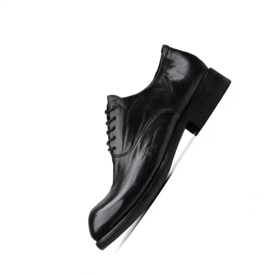 

Мужские туфли дерби 2026 весна-лето/осень, на шнуровке, нескользящие, деловые, в британском стиле, классические повседневные кожаные туфли