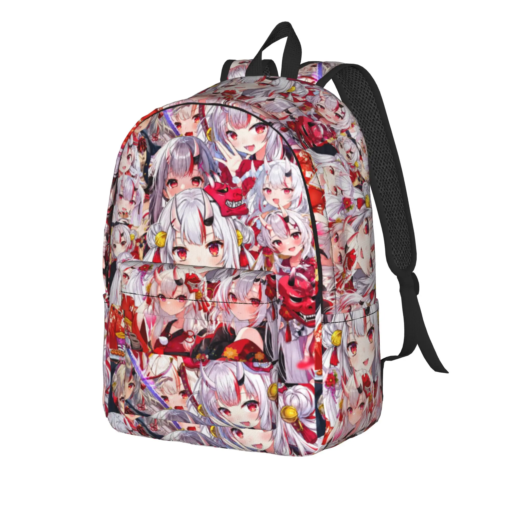 Hololive Gamers Nekomata Okayu Cute Backpack  Student Polyester Travel Backpacks Big Cool High School Bags Rucksack