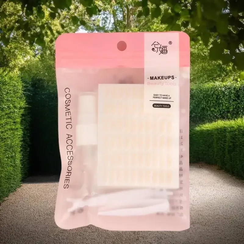 180/300/600Pcs 보이지 않는 흔적 없음 레이스 붓진 눈을위한 울트라 얇은 통기성 로컬 이중 눈꺼풀 테이프 물 활성화 끈적임