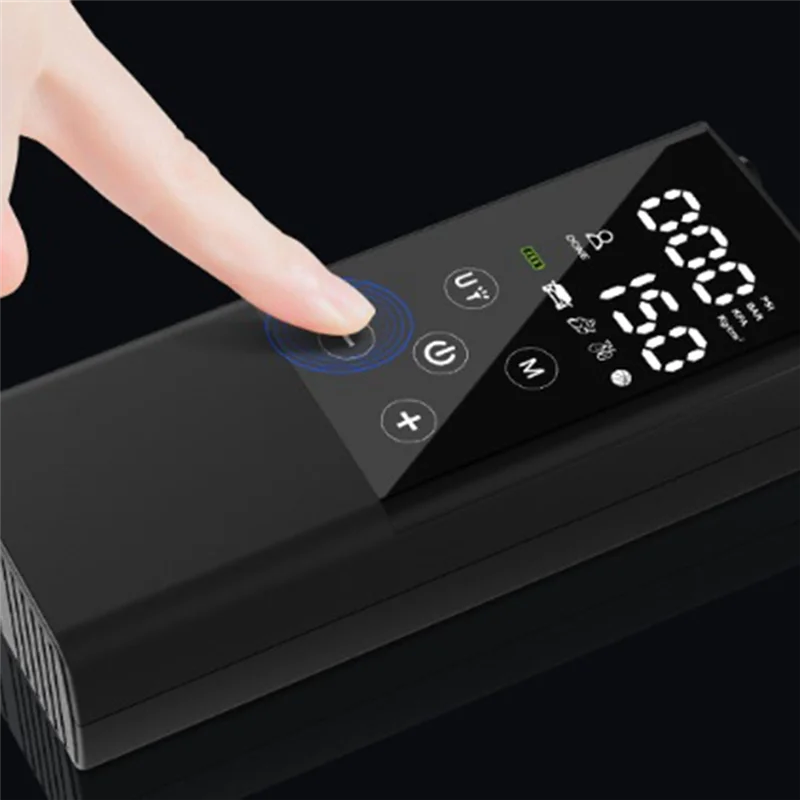 

AT16 Car Air Pump 150PSI Rechargeable Air Compressor Touchscreen Electric Tire Inflator&LED Light Pressure Detection Auto-Off