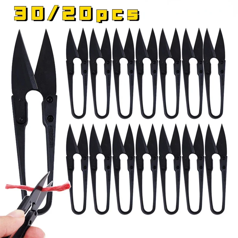 30/20Pcs U Stainless Steel Scissor Sewing Thread Scissors Shear Thread Cutter for Trimming Threads Stitch DIY Cutting Tools