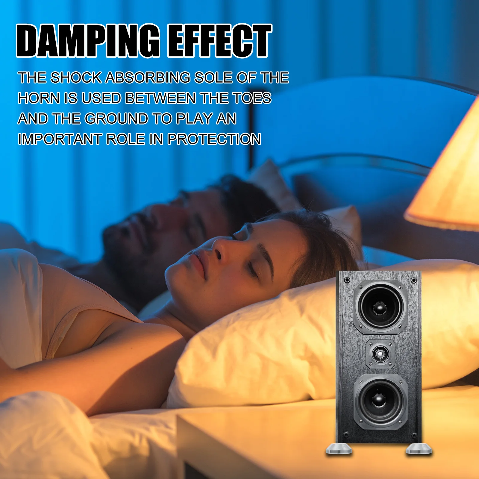 

8pcs Speaker Mount Spike Pad Stand Cone Base Riser Carbon Steel Shock Absorbing Durable Lightweight Floor Protection Audio