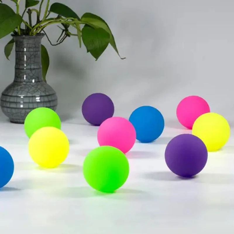 Children Elastic Ball Toys Bounce Rubber Jump Balls Solid Colored Float Ball Indoor Fun Ball Egg Twisting Machine Toy TMZ