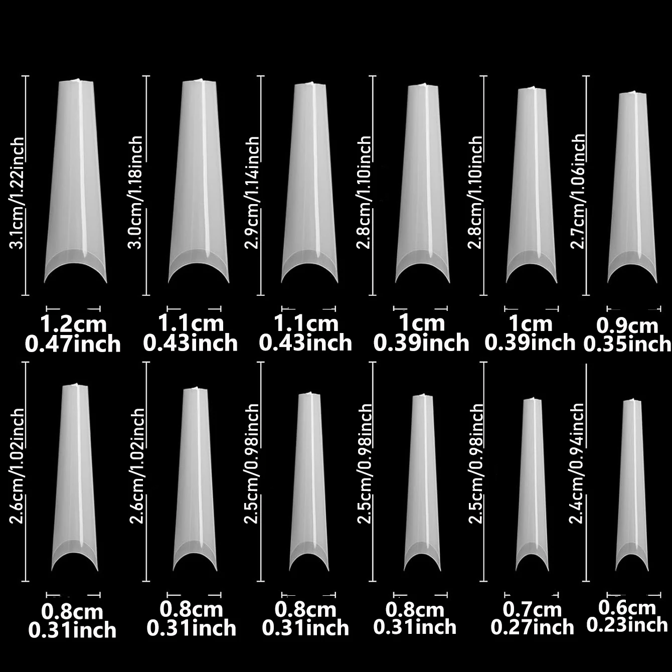 504PCS False Nail Art Tips French Natural Transparent Coffin False Nails Tips Acrylic UV Gel Nail Polish Manicure