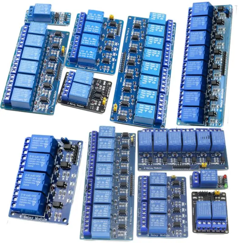 1 2 4 6 8-way 5V12V24V Relay Module With Optocoupler Isolation Low Level Trigger Development Board