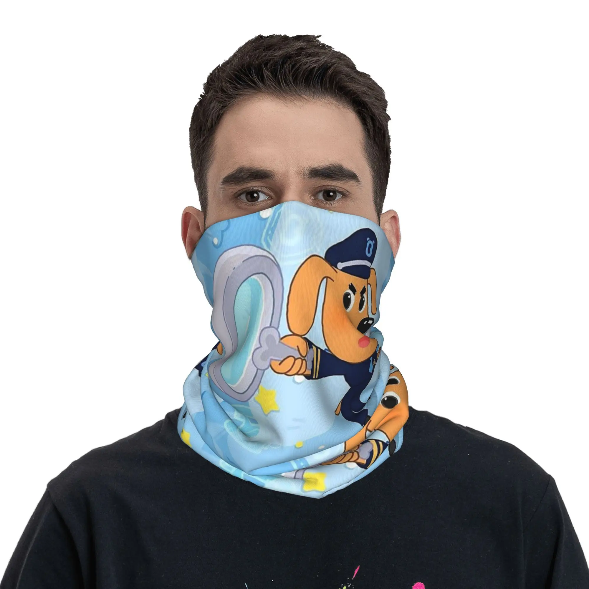 Sheriff Labrador Bandana Cubierta para el cuello Bufanda envolvente impresa Máscara facial cálida Senderismo Pesca Unisex Adulto Durante Todas las estaciones