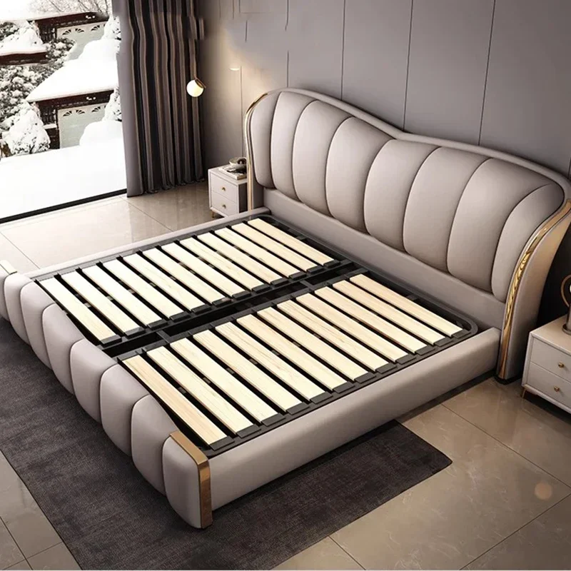 JJEuropean Luxury Bed King Size Double Sun Modern Beauty European Bedroom Bed Portable Sex Sleeping Luxury Service Cama Solteiro