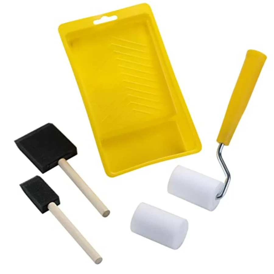 Paint Roller, Sponge Paint Brushes, High-Density Foam Refill 2", Small Finest Finish Paint Roller Kit for Chalk Painting DIY St