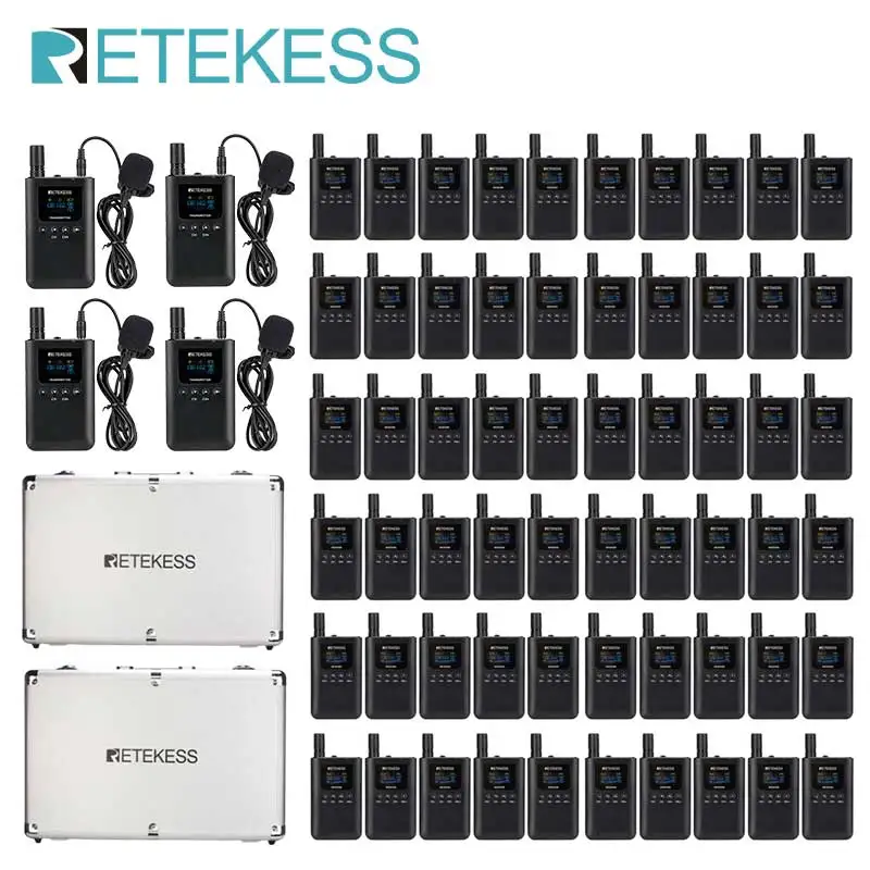 Retekess TT125 Whisper Tour Guide System Audio Guide System Radio Guide For Group Tours Travel Agency Church Translation Museum