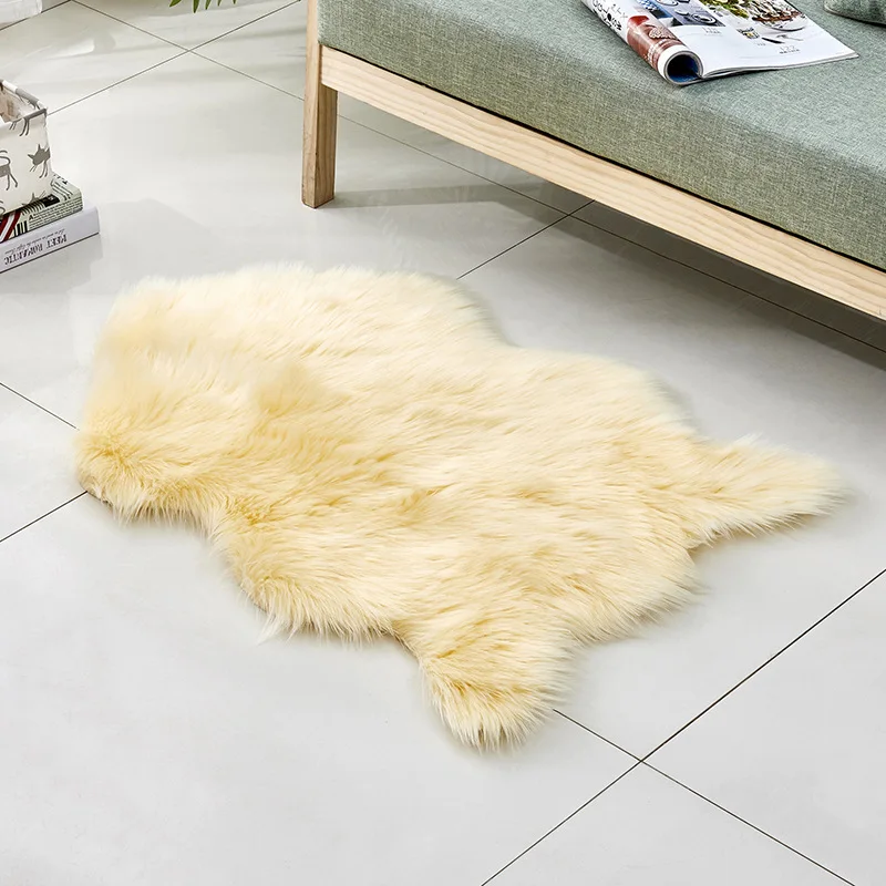 

Shaggy Shag Floor Area Rugs Faux Fur Sheepskin HighPile Fluffy Carpet for Living Room Bedroom Home Decoration