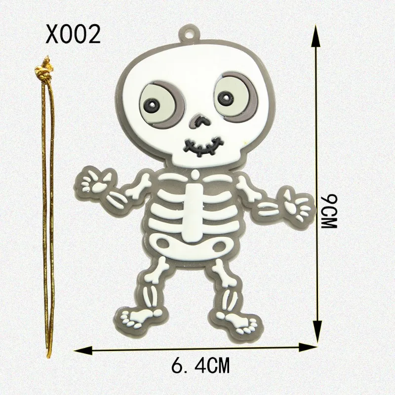 Halloween Terror Dress Up Acessórios, Abóbora Fantasma, Hangings Esqueleto Humano, Festa DIY Ornamento Cabeças, 3 pcs por lote