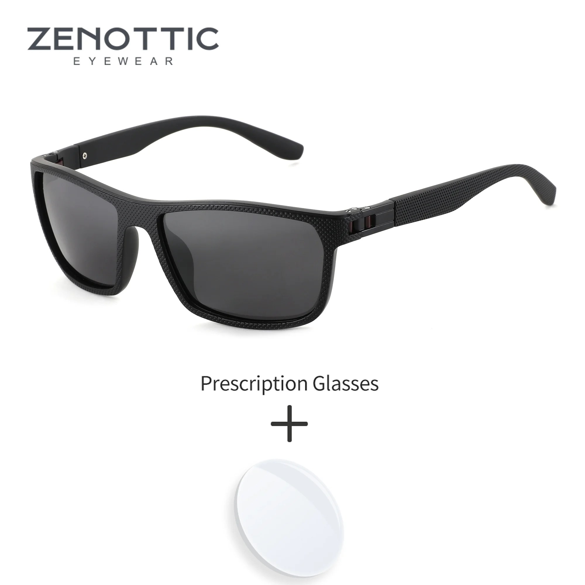 

ZENOTTIC M Size Sport TR90 Myopia Polarized Sunglasses Prescription For Men Popular Square UV400 Protection Optical Sun Glasses
