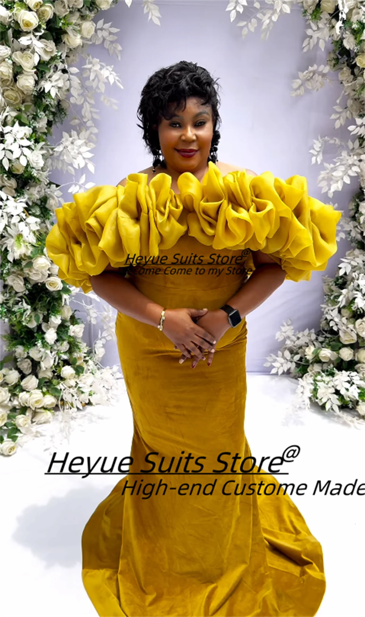 

Индивидуальный размер с открытыми плечами, платья подружки невесты с оборками, вечерние женские элегантные платья, Vestidos de fiesta elegantes