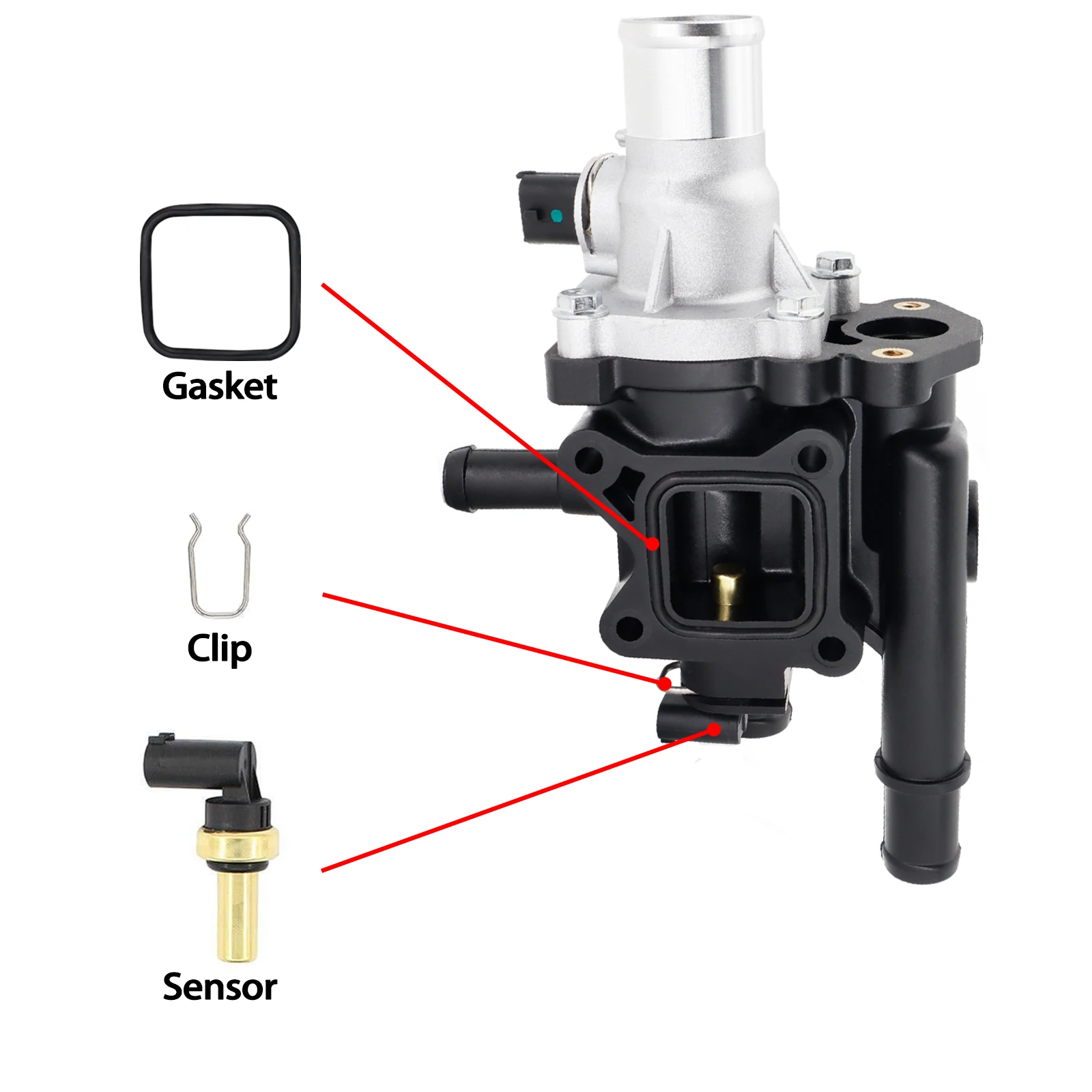 Coolant Thermostat Housing For Chevy Chevrolet Sonic Cruze 1.6L 1.8L 25192228 US