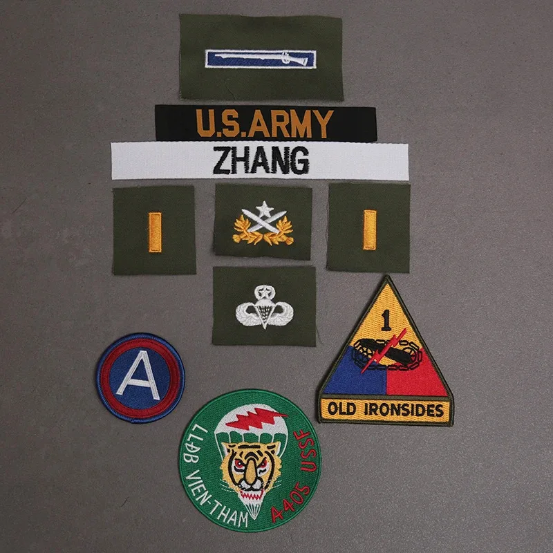 مجموعة حرب فيتنام الجيش الأمريكي TCU Patch MAAG CCS Jungle Expert M65 og107 سترة التصحيح ARVN LLDB Specia Force MACV-SOG شارة (بدون سترة)