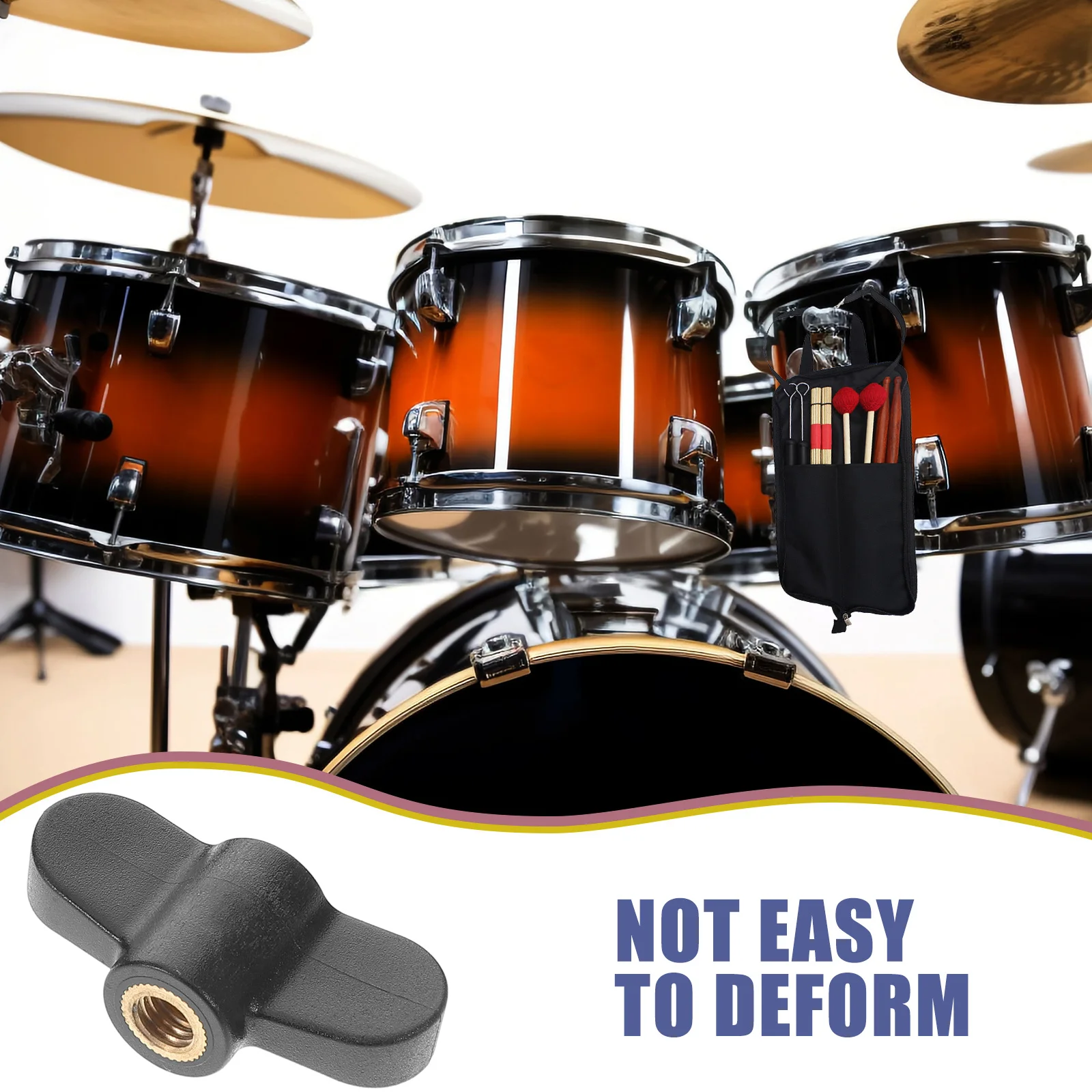 4 قطعة مجموعة طبلة الأجهزة آمنة لقط مقابض المسمار لأدوات تركيب حامل الصنج استبدال طبل الملحقات