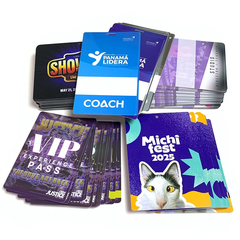 1mm Thick Custom PVC Staff ID Card, Personalized Business Plastic Name Card, Full Color Printed Custom Logo Customization