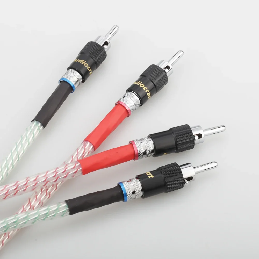 Audiocrast 7N Silver Plated HiFi Audio Speaker Jumper Link Cable 20cm Length Bridge Jump Cable for Hi-Fi Sound System