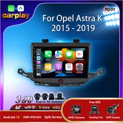 Car Bluetooth Radio For Opel Astra K 2015-2019 GPS Navigation Multimedia Automotive Wireless Carplay Android Auto DSP Car Radio