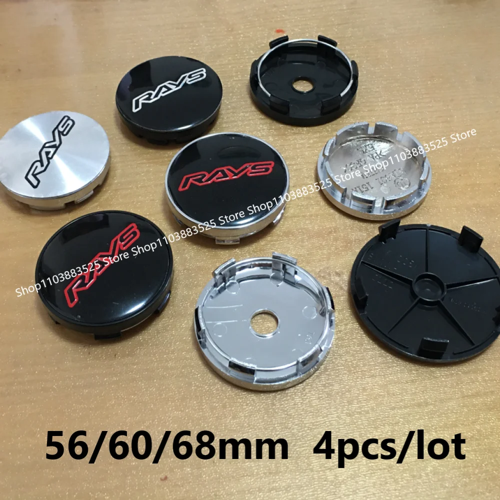 

4pcs 56mm 60mm Car Wheel Center Hubcap for Volk Racing Rays Car Hub Cap Modify Accessories with Emblem Badge