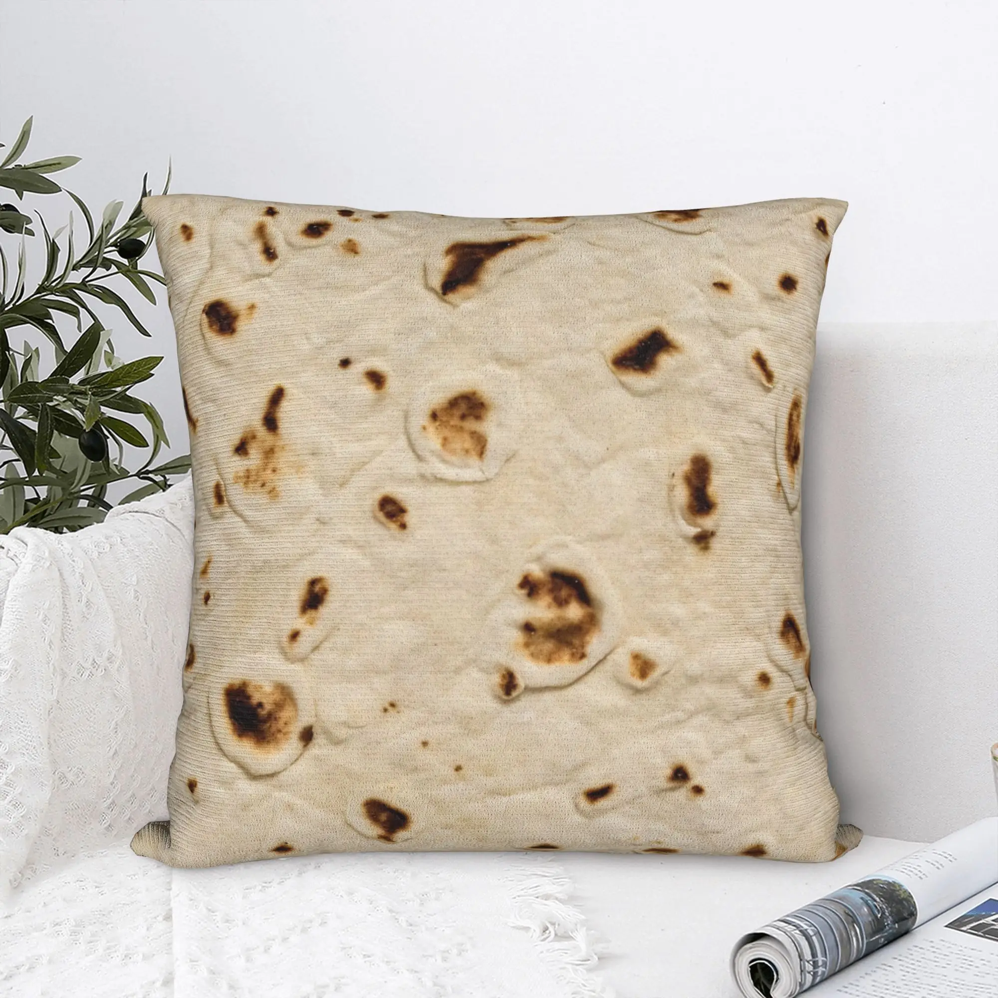Burrito Tortilla Wrap Pillow Case  Funny Pillow Cover Soft Pillowcases For Sofa Car Home Decor