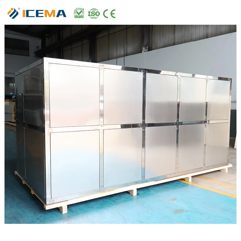 Commercial Industrial Ice Cube Maker Machine 5Ton Energy Saving 100kg Storage Include Compressor Motor Gear for Business Use view 2