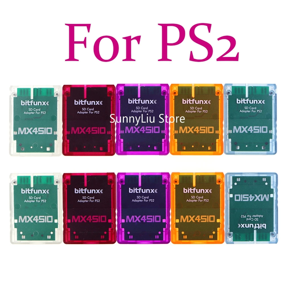 

10pcs TF/SD Card Adapter For PS2 MX4SIO SIO2SD Memory Card Program Game Card Transparent Housing Card Reader Adapter Kit For PS2