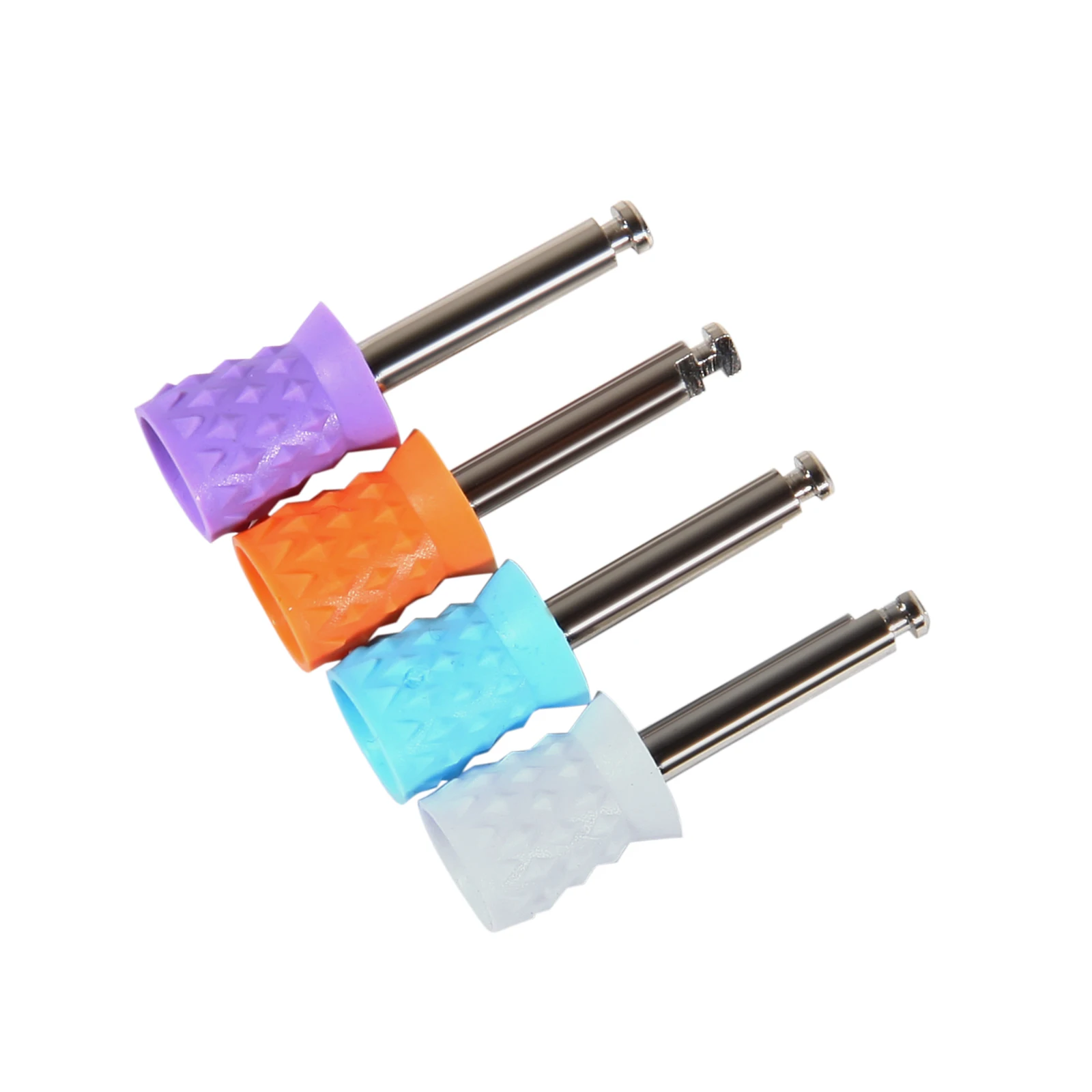 100pcs Dental Prophy Polishing Cup Cups Brushes Disposable Tooth Polishing Tapered Shape/ Point Spot For Contra Angle Latch type