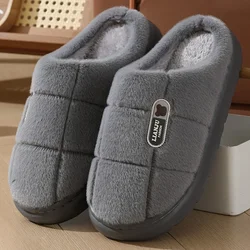 Men Shoes Plus Size 42-51 Plaid House Slippers for Man Memory Foam Winter Plush Indoor Keep Warm Home Slippers Non Slip Shoes