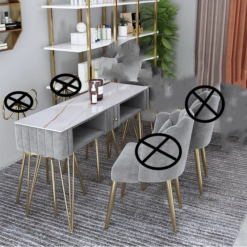 엔터테인먼트 수납 네일 테이블 의자 세트 리셉션 그레이 네일 데스크 아트 북유럽 럭셔리 인체공학적 테이블 매니큐어 트렌디 가구
