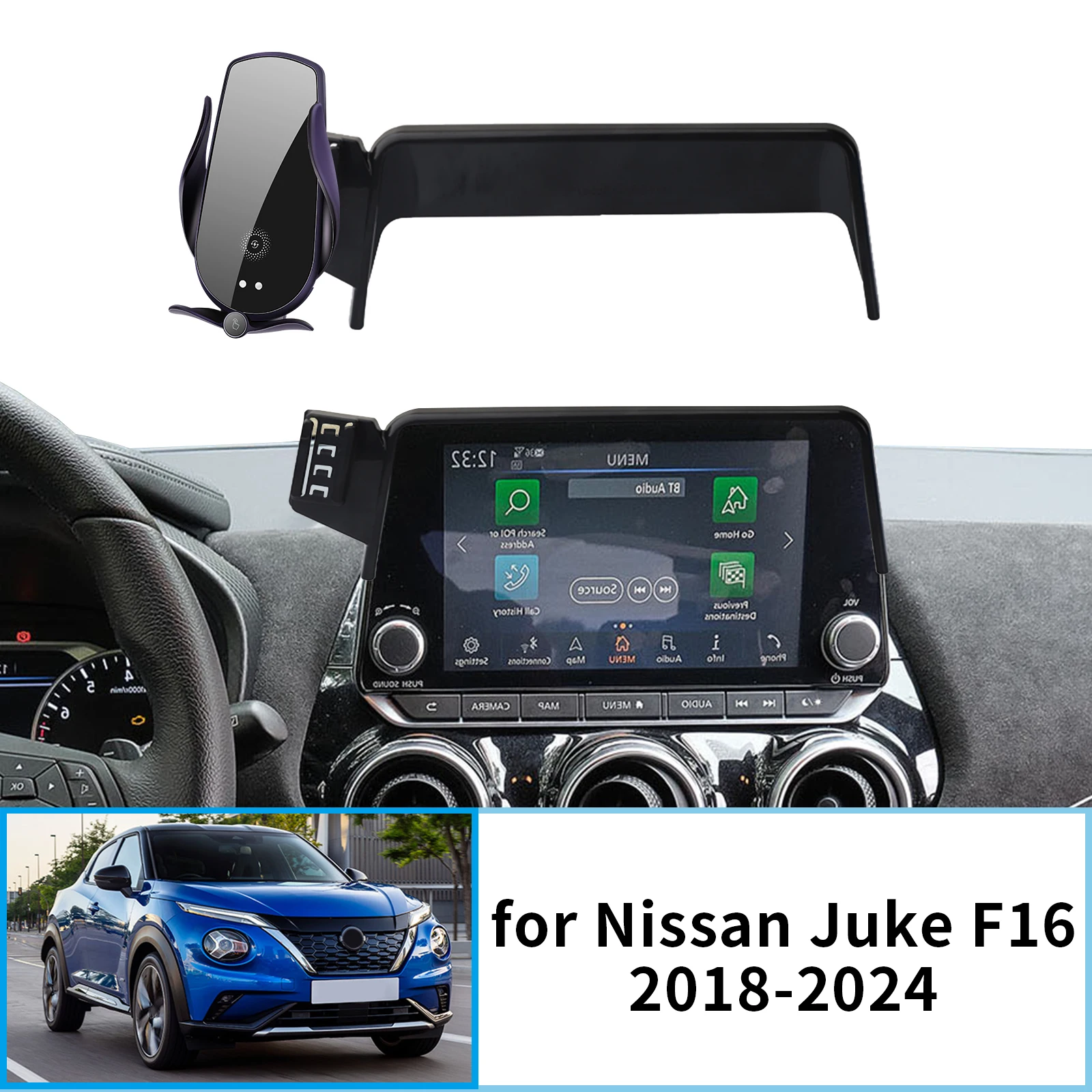 

Car Mobile Phone Holder for Nissan Juke F16 2018 2019 2020 2021 2022 2023 2024 GPS Bracket Navigation Stand Auto Accessories