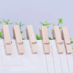 50/100PCS Clothes Pegs Natural Clip Mini Wooden Clothes Photo Paper Peg Clothespin Laundry Hangers Wedding Party  2.5cm