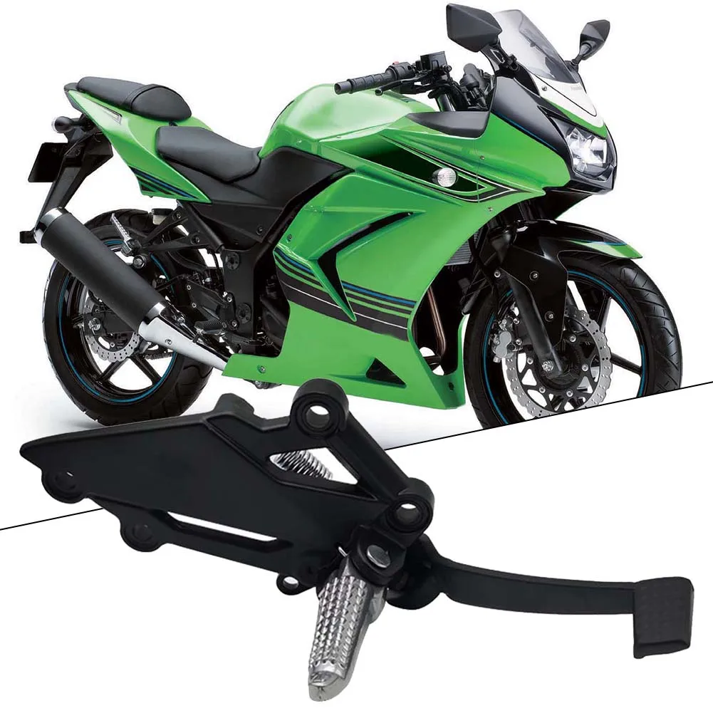 Sturdy Foot Peg Bracket Brake Pedal Lever Assembly for KAWASAKI EX 250R NINJA250 R 300, Easy to Install, Long Lasting