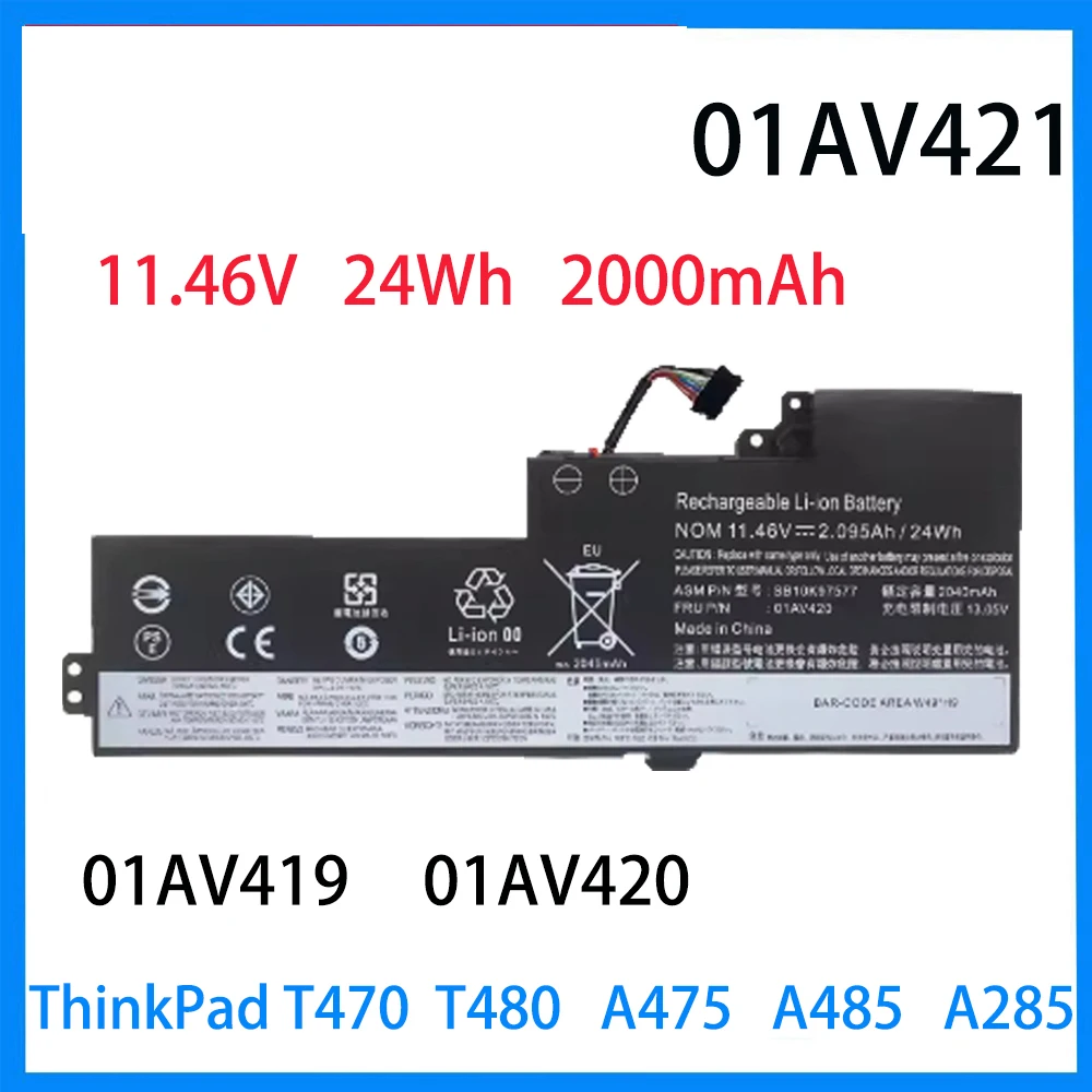 New Internal Battery For Lenovo ThinkPad T470 T480 A475 A485 TP25 01AV419 01AV421 01AV489 01AV420 SB10K97576 SB10K97578